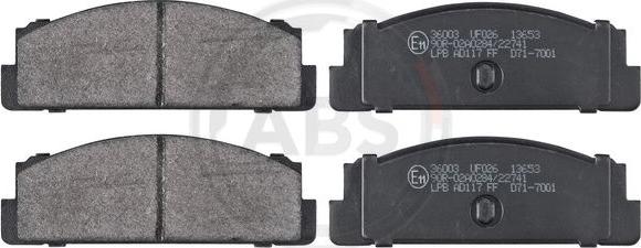 A.B.S. 36003 - Set placute frana,frana disc aaoparts.ro