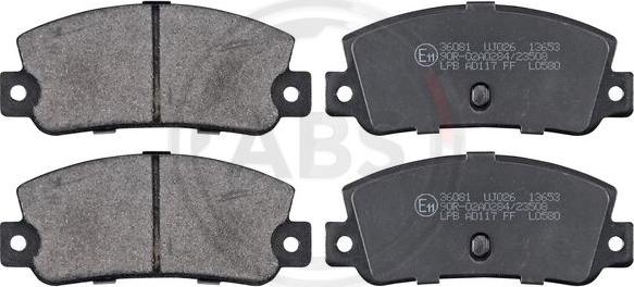 A.B.S. 36081 - Set placute frana,frana disc aaoparts.ro