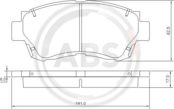 A.B.S. 36713 - Set placute frana,frana disc aaoparts.ro