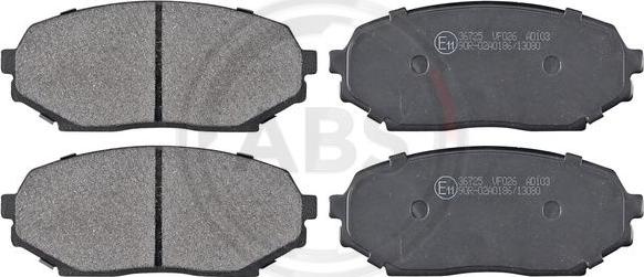 A.B.S. 36725 - Set placute frana,frana disc aaoparts.ro