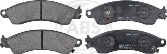 A.B.S. 38412 - Set placute frana,frana disc aaoparts.ro