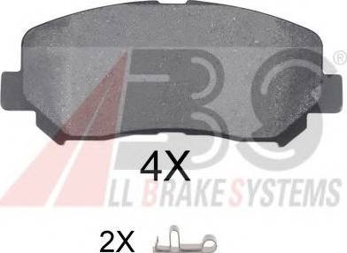 A.B.S. 37929 OE - Set placute frana,frana disc aaoparts.ro