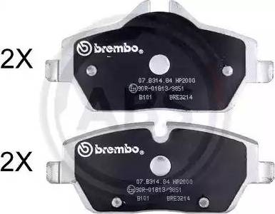 A.B.S. 37434S - Set placute frana,frana disc aaoparts.ro