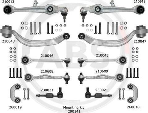 A.B.S. 219902 - Set reparatie, bara stabilizatoare aaoparts.ro