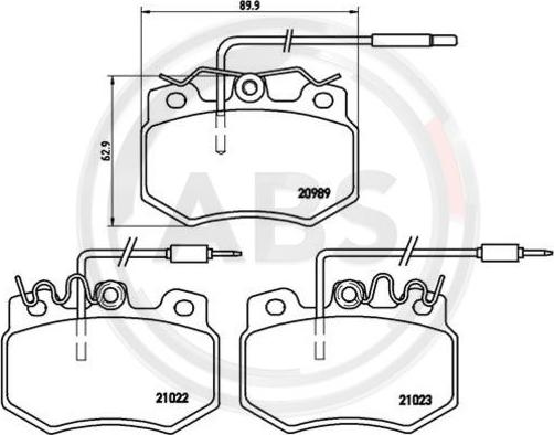 A.B.S. P61031 - Set placute frana,frana disc aaoparts.ro