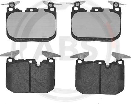 A.B.S. P06088 - Set placute frana,frana disc aaoparts.ro