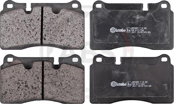 A.B.S. P02002 - Set placute frana,frana disc aaoparts.ro