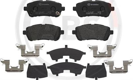 A.B.S. P16013 - Set placute frana,frana disc aaoparts.ro