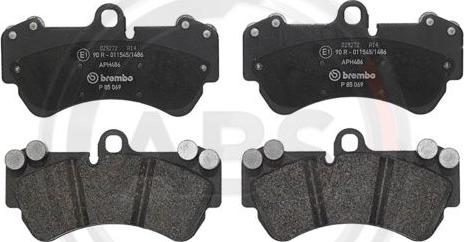 A.B.S. P85069 - Set placute frana,frana disc aaoparts.ro