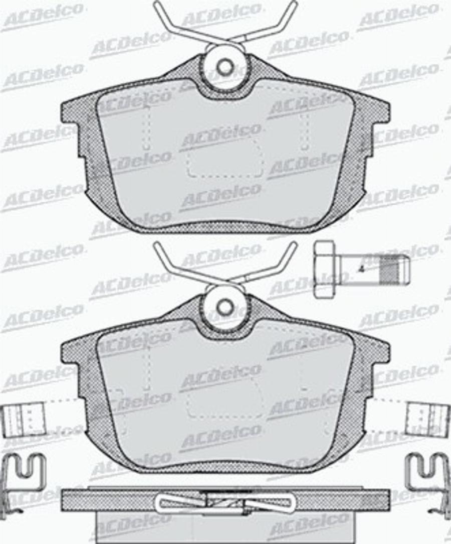 ACDelco AC647381D - Set placute frana,frana disc aaoparts.ro