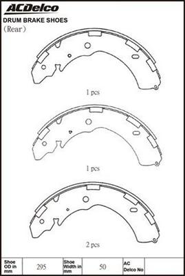 ACDelco ACBS1886 - Set saboti frana aaoparts.ro