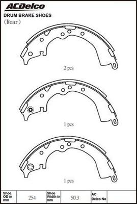 ACDelco ACBS1768 - Set saboti frana aaoparts.ro