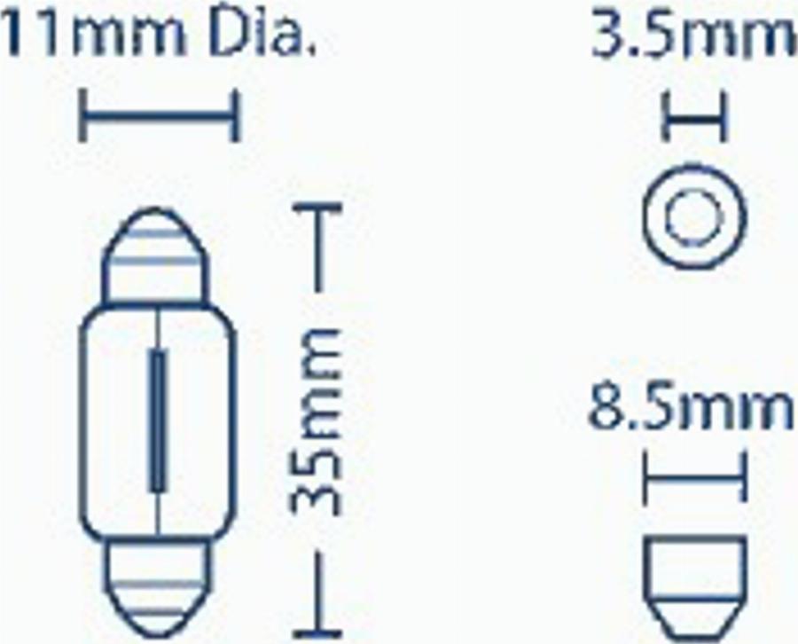 ACDelco ACBU1004 - Bec, iluminare numar circulatie aaoparts.ro