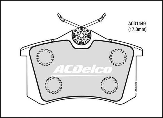 ACDelco ACD1449 - Set placute frana,frana disc aaoparts.ro