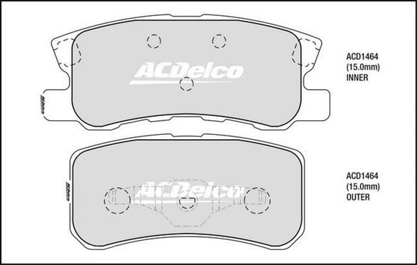 ACDelco ACD1464 - Set placute frana,frana disc aaoparts.ro