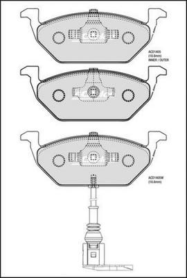 ACDelco ACD1405 - Set placute frana,frana disc aaoparts.ro