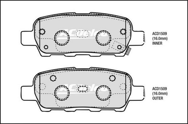 ACDelco ACD1509 - Set placute frana,frana disc aaoparts.ro