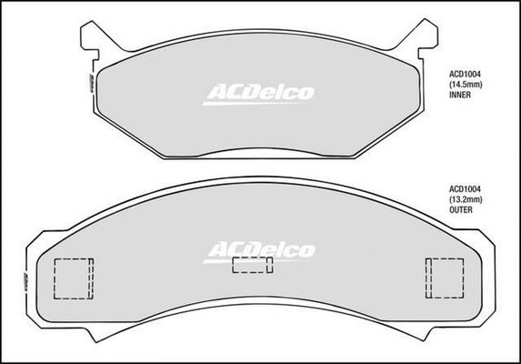 ACDelco ACD1004 - Set placute frana,frana disc aaoparts.ro