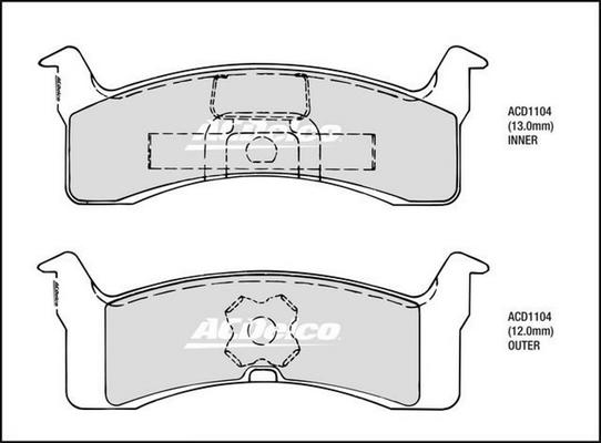 ACDelco ACD1104 - Set placute frana,frana disc aaoparts.ro