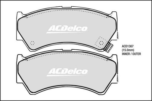 ACDelco ACD1367 - Set placute frana,frana disc aaoparts.ro