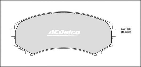 ACDelco ACD1388 - Set placute frana,frana disc aaoparts.ro