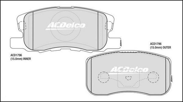 ACDelco ACD1796 - Set placute frana,frana disc aaoparts.ro