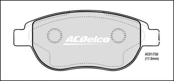 ACDelco ACD1758 - Set placute frana,frana disc aaoparts.ro
