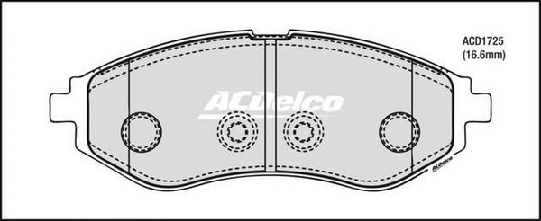 ACDelco ACD1725 - Set placute frana,frana disc aaoparts.ro