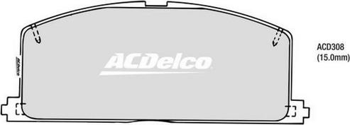 ACDelco ACD308 - Set placute frana,frana disc aaoparts.ro