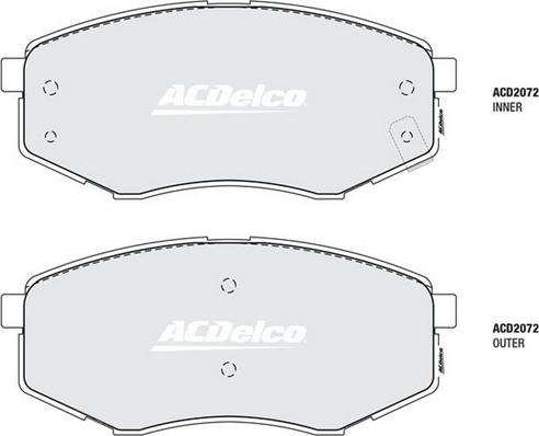 ACDelco ACD2072 - Set placute frana,frana disc aaoparts.ro