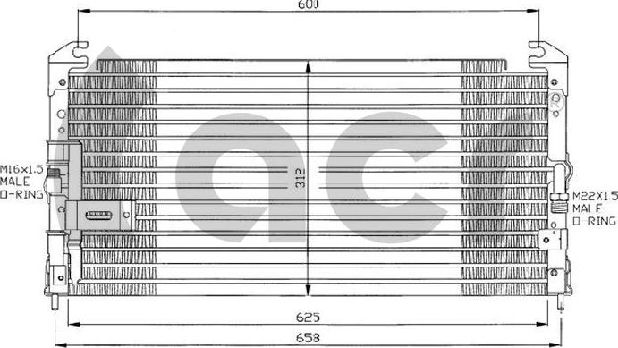 ACR 300568 - Condensator, climatizare aaoparts.ro