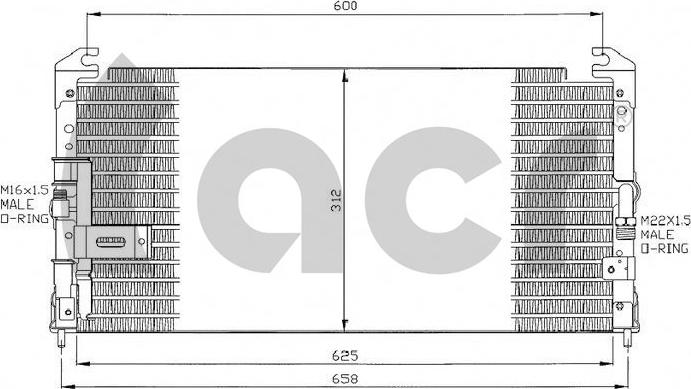 ACR 300072 - Condensator, climatizare aaoparts.ro