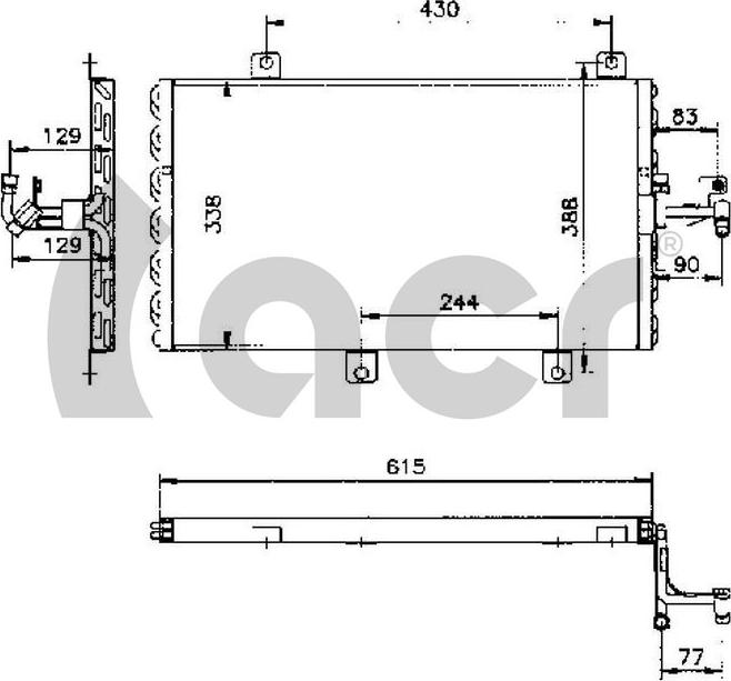 ACR 300166 - Condensator, climatizare aaoparts.ro