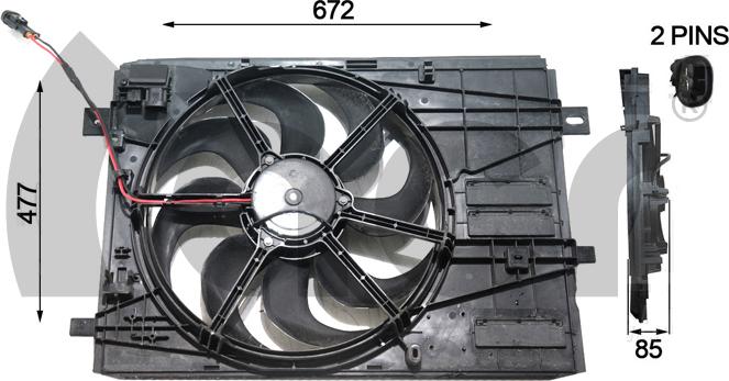 ACR 330607 - Ventilator, radiator aaoparts.ro