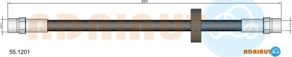 Adriauto 55.1201 - Furtun frana aaoparts.ro
