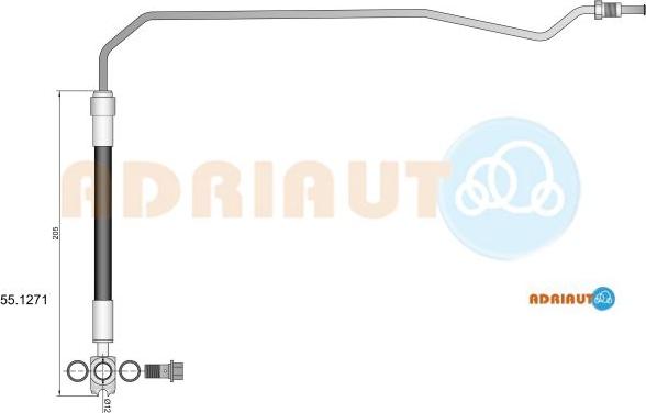 Adriauto 55.1271 - Furtun frana aaoparts.ro