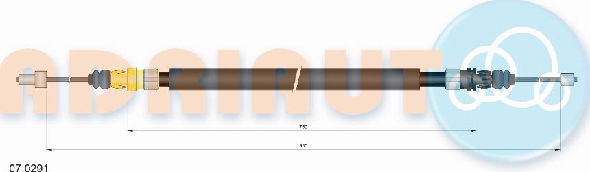 Adriauto 07.0291 - Cablu, frana de parcare aaoparts.ro