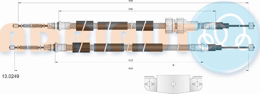 Adriauto 13.0249 - Cablu, frana de parcare aaoparts.ro