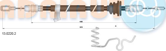 Adriauto 13.0220.2 - Cablu, frana de parcare aaoparts.ro