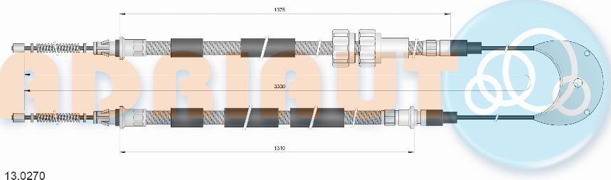 Adriauto 13.0270 - Cablu, frana de parcare aaoparts.ro