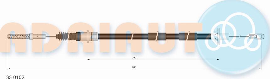 Adriauto 33.0102 - Cablu ambreiaj aaoparts.ro