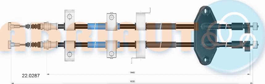 Adriauto 22.0287 - Cablu, frana de parcare aaoparts.ro