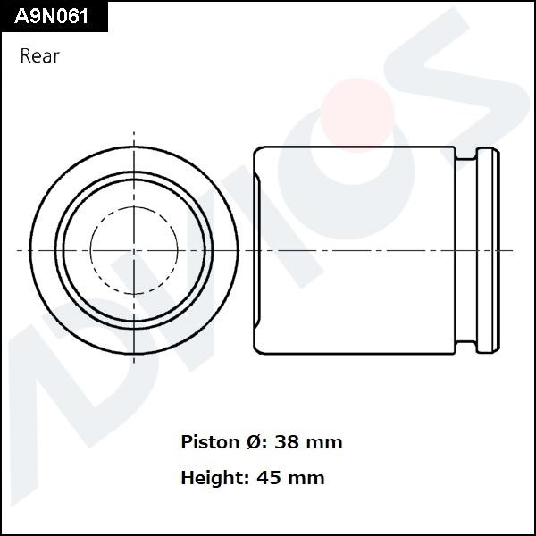 Advics A9N061 - Piston, etrier frana aaoparts.ro