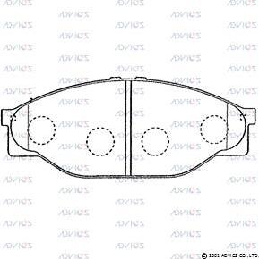 Advics A1N049 - Set placute frana,frana disc aaoparts.ro