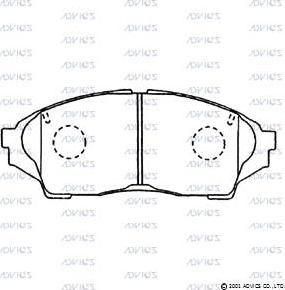 ADVICS SN102 - Set placute frana,frana disc aaoparts.ro
