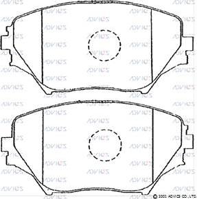 ADVICS SN111 - Set placute frana,frana disc aaoparts.ro