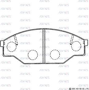 Advics SN610P - Set placute frana,frana disc aaoparts.ro