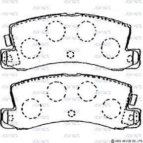ADVICS A2N095 - Set placute frana,frana disc aaoparts.ro