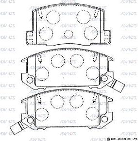 Advics SN637P - Set placute frana,frana disc aaoparts.ro