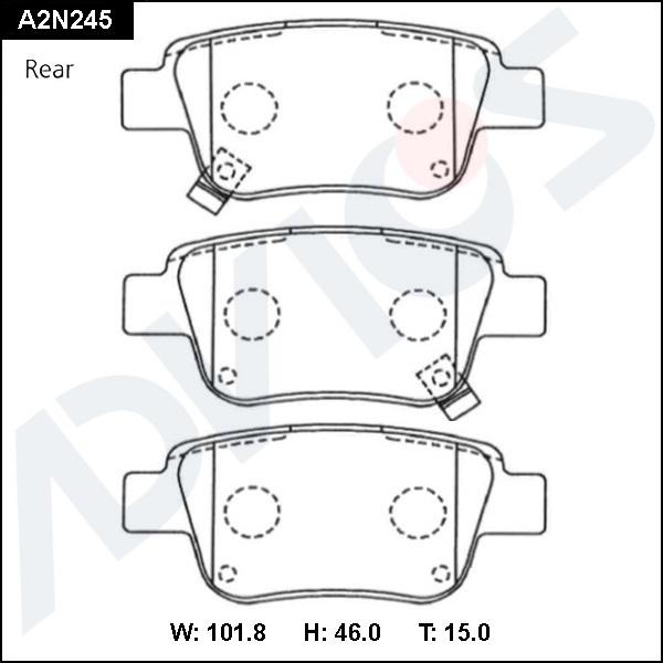 Advics A2N245 - Set placute frana,frana disc aaoparts.ro